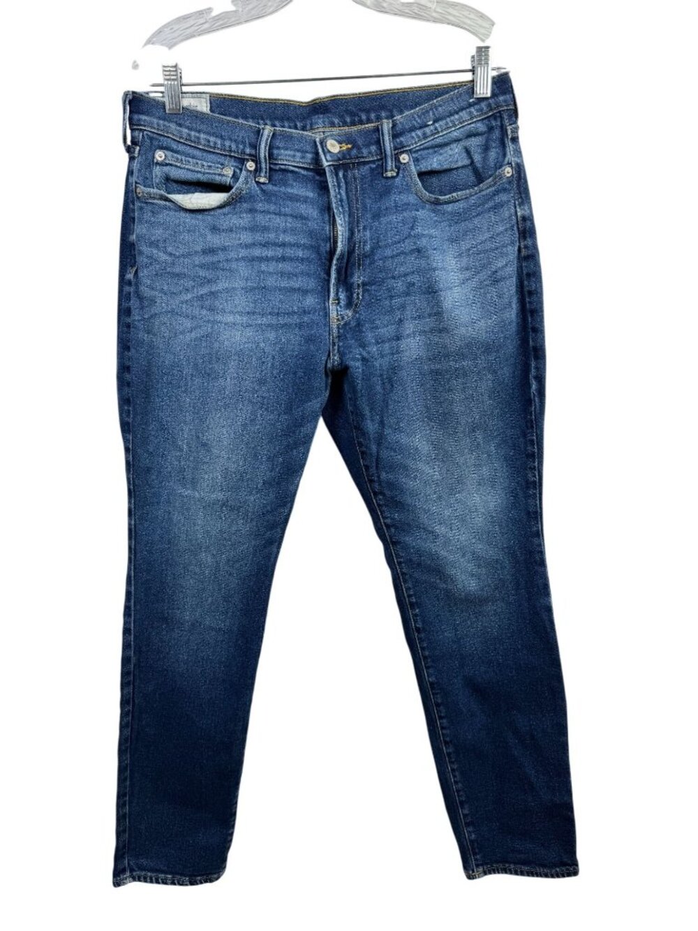 Abercrombie & Fitch Mens Athletic Slim Fit Jeans 34x32 30" Blue Denim Casual